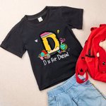 Personalized Cute Pencil Design Initial Skin-friendly Kid T-shirt Sweatshirt with Name Back to School Birthday Gift for Boys Girls