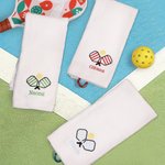 Personalized Embroidered Pickleball Name 100% Cotton Sports Towel with Carabiner Team Celebration Gift for Pickleball Player