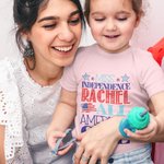 Personalizado Todo Americano Niña Niño 100% Algodón Body con Nombre Patriótico 4 de Julio Día de la Independencia Regalo para Bebé Recién Nacido