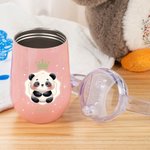Personalised Crown Bow Animals 10 oz Insulated Name Sippy Cup with Lid and Handle Birthday Baby Shower Back to School Gift for Toddler Kids