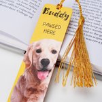Marcapáginas personalizado con foto de perro, gato, borla y nombre Material escolar Regalo de cumpleaños, aniversario y fiesta de mascotas para los amantes de las mascotas