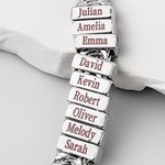 Personligt graverat 1-12 namnblock Armband för män Minimalistiska smycken Födelsedags- och jubileumspresent till pappa farfar
