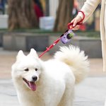 Personalized Multicolour Dog Paw Prints Bone Poop Bag Holder with 1-3 Pet Portrait Outdoor Activities Birthday Gift for Pet Owner