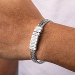Personligt graverat 1-12 namnblock Armband för män Minimalistiska smycken Födelsedags- och jubileumspresent till pappa farfar