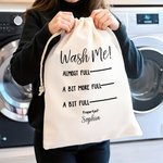 Personalised Wash Me Large Capacity Laundry Bags with Name Home Decor Back to School Gift for Family Kids