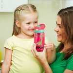 Personalised Cute Cartoon Dinosaur 16 oz Water Bottle with Name Straw and Handle Back to School Birthday Holiday Gift for Boys Girls