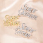 Personalisierte Bling Name Revers Pin Brosche Anzug Zubehör Geburtstag Geschenk für neue Sorority Mitglieder Mädchen