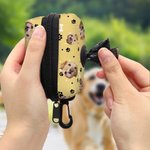 Personalized Multicolour Dog Paw Prints Bone Poop Bag Holder with 1-3 Pet Portrait Outdoor Activities Birthday Gift for Pet Owner