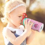 Personalizada I Am Smart Brave Cartoon Character 12 oz Insulated Kid Water Bottle with Handle and Straw Back to School Birthday Gift for Boys Girls