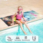 Personalisiertes Unterwasserwelt-Cartoon-Meerestier Schnelltrocknendes Großes Strandtuch mit Namen Strand Pool Party Geburtstag Geschenk für Kinder