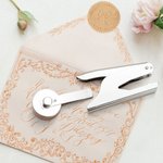 Personalisierte Buchpräger Ex Libris Bibliothek Prägestempel mit Initialen und Namen Weihnachtsgeschenk für Bücherliebhaber Bibliothekar Buchclub
