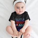 Personalizado Todo Americano Niña Niño 100% Algodón Body con Nombre Patriótico 4 de Julio Día de la Independencia Regalo para Bebé Recién Nacido