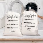 Personalised Wash Me Large Capacity Laundry Bags with Name Home Decor Back to School Gift for Family Kids