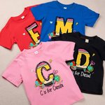 Personalized Cute Pencil Design Initial Skin-friendly Kid T-shirt Sweatshirt with Name Back to School Birthday Gift for Boys Girls