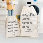 Personalised Wash Me Large Capacity Laundry Bags with Name Home Decor Back to School Gift for Family Kids