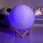 Personalized 3D Printing Touch Control Changing Color Soccer Night Light with Name Home Decor Birthday Gift for Sports Lover Soccer Coach