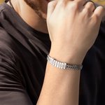 Personligt graverat 1-12 namnblock Armband för män Minimalistiska smycken Födelsedags- och jubileumspresent till pappa farfar
