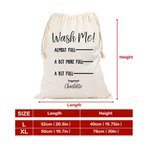 Personalised Wash Me Large Capacity Laundry Bags with Name Home Decor Back to School Gift for Family Kids