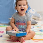 Personalizado Todo Americano Niña Niño 100% Algodón Body con Nombre Patriótico 4 de Julio Día de la Independencia Regalo para Bebé Recién Nacido