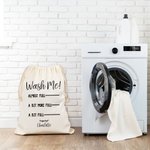 Personalised Wash Me Large Capacity Laundry Bags with Name Home Decor Back to School Gift for Family Kids