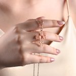 Personalized Psalm Bible Verse Cross Necklace Dainty Jewelry Birthday Religious Baptism Gift for Women Christians