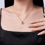 Personalized Zircon Angel Wing Photo Projection Necklace Dainty Jewellery Anniversary Birthday Memorial Gift for Women