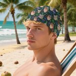 Spersonalizowany bukiet Flamingo Dolphin 1-3 Zdjęcia twarzy Wygodny czepek pływacki Akcesoria pływackie Prezent urodzinowy dla mężczyzn Kobiety Dorośli
