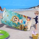 Personlig dykning barn 3D tecknad karaktär överdimensionerad snabbtorkande strandhandduk med namn sommar pool Essentials Party födelsedagspresent för pojkar flickor