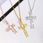 Personalized Psalm Bible Verse Cross Necklace Dainty Jewelry Birthday Religious Baptism Gift for Women Christians