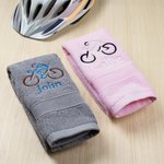 Asciugamano sportivo ricamato personalizzato in cotone 100% superassorbente con nome e cognome Regalo di compleanno per ciclista