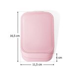 Boîte à Bijoux Personnalisée avec Personnage Nom et Fleur de Naissance Cadeau avec Miroir de Maquillage LED Tricolore pour Femme