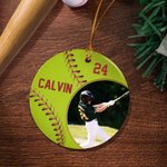 Spersonalizowana ceramiczna ozdoba baseballowa z imieniem i numerem na choinkę Świąteczny prezent urodzinowy dla gracza w piłkę Trener Przyjaciele