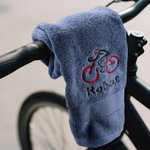 Asciugamano sportivo ricamato personalizzato in cotone 100% superassorbente con nome e cognome Regalo di compleanno per ciclista