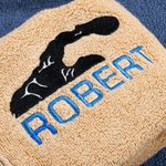 Personalisierte Boxen 100% Baumwolle Handtuch mit gesticktem Namen Sporting Good Training Jahrestag Geschenk für Boxer