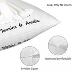 Personalized Mother of the Bride Cartoon Character Soft Throw Pillow Cover with Name Home Decor Wedding Bridal Shower Gift for Bride Mom