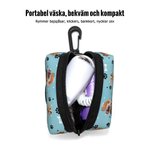 Personlig flerfärgad hundtassavtryck ben bajspåsehållare med 1 till 3 husdjursporträtt för utomhusaktiviteter födelsedagspresent till husdjursägare