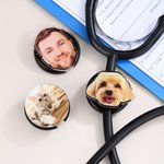 Personalised Pet Character Photo Stethoscope ID Tag Nurses Week Graduation Thanks Gift for Doctor Nurse Medical Students