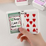 Personalized 52 Things I Love About You Multicolor Playing Poker Cards with Box Game Accessory Long Distance Relationship Anniversary Gift for Couple