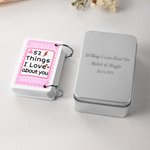 Personalized 52 Things I Love About You Multicolor Playing Poker Cards with Box Game Accessory Long Distance Relationship Anniversary Gift for Couple