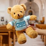 Personalisierte Kreuz Gott segnen Plüsch Teddybär Plüschtier mit Namen Religiöse Taufe Erstkommunion Geschenk für Jungen Mädchen