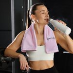 Personalised Weightlifting Barbell Towel with Embroidered Name Sporting Good Training Team Anniversary Gift for Weightlifter Fitness Enthusiast