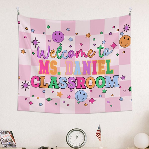 Personlig Välkommen till skolan Klassrumsväv med namn Söt klassrumsdekoration Tillbaka till skolan Present till lärare