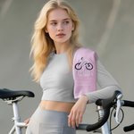 Asciugamano sportivo ricamato personalizzato in cotone 100% superassorbente con nome e cognome Regalo di compleanno per ciclista