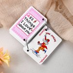 Personalized 52 Things I Love About You Multicolor Playing Poker Cards with Box Game Accessory Long Distance Relationship Anniversary Gift for Couple