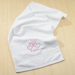Asciugamano sportivo ricamato personalizzato in cotone 100% superassorbente con nome e cognome Regalo di compleanno per ciclista