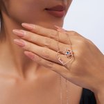 Personlig hjerte fødselsstein fødselsblomst halskjede med navn Dainty smykker bursdag jubileum Valentinsdag gave til kvinner
