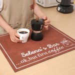 Personligt kaffeelement halkfri kaffebarmatta med namn bordsdekoration öppning födelsedagspresent för barista kaffeälskare