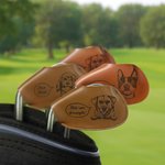 Fundas de cuero personalizadas para la cabeza de golf para mascotas