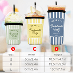 Personalised Bachelorette Party Striped Design Can Cooler Sleeve with Name Location and Date Beach Bachelor Party Gift for Friends Besties