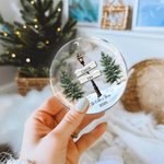 Personalized Vintage Lamp Post Sign Acrylic Hanging Ornament with Name and Year Tree Decor Christmas Gift for Family Friends